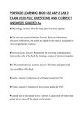 PORTAGE LEARNING BIOD 152 A&P 2 LAB 2 EXAM 2026 FULL QUESTIONS AND CORRECT ANSWERS GRADED A&plus;