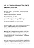 NUR 166 FINAL PAPER 2026 QUESTIONS WITH ANSWERS GRADED A&plus;