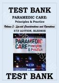 Test Bank for Paramedic Care&colon; Principles & Practice&comma; 5th Edition &lpar;Volume 5&rpar; by Bledsoe all chapters 1-16