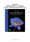 TEST BANK FOR CAMPBELL BIOLOGY&comma; 12TH EDITION BY Lisa A&period; Urry&comma; Michael L&period; Cain&comma; Steven Alexander Wasserman&comma; Peter V&period; Minorsky&comma; Rebecca B&period; Orr ALL  CHAPTERS 1-56 COVERED 2026