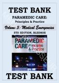 Test Bank for Paramedic Care&colon; Principles & Practice&comma; 5th Edition &lpar;Volume 3&rpar; by Bledsoe all chapters 1-13