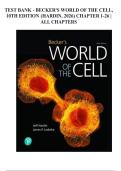 Test Bank - Becker's World of the Cell&comma; 10th Edition &lpar;Hardin&comma; 2026&rpar; Chapter 1-26 &vert; All Chapters