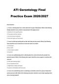 ATI Gerontology Final Practice Exam 2026&sol;2027