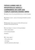 PORTAGE LEARNING NURS 231 PATHOPHYSIOLOGY MODULE 5 COMPREHENSIVE TEST SCRIPT 2026 COMPLETE QUESTIONS ANSWERS VERIFIED