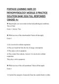 PORTAGE LEARNING NURS 231 PATHOPHYSIOLOGY MODULE 5 PRACTICE SOLUTION BANK 2026 FULL RESPONSES GRADED A&plus;