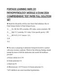 PORTAGE LEARNING NURS 231 PATHOPHYSIOLOGY MODULE 6 EXAM 2026 COMPREHENSIVE TEST PAPER FULL SOLUTION SET