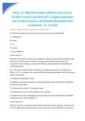 WGU NUTRITION D440 Actual Exam 2026&sol;2027 Complete Questions and Verified Answers with Detailed Rationales Pass Guaranteed - A&plus; Graded