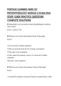 PORTAGE LEARNING NURS 231 PATHOPHYSIOLOGY MODULE 6 EXAM 2026 STUDY GUIDE PRACTICE QUESTIONS COMPLETE SOLUTIONS