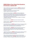 SW650 Midterm Exam Study Guide Questions  And Answers&period; Updated 2027