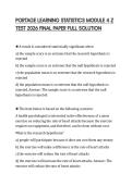 PORTAGE LEARNING STATISTICS MODULE 4 Z TEST 2026 FINAL PAPER FULL SOLUTION