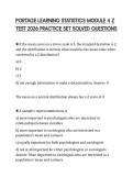 PORTAGE LEARNING STATISTICS MODULE 4 Z TEST 2026 PRACTICE SET SOLVED QUESTIONS
