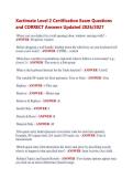 Xactimate Level 2 Certification Exam Questions  and CORRECT Answers Updated 2026&sol;2027 