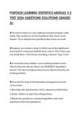 PORTAGE LEARNING STATISTICS MODULE 4 Z TEST 2026 QUESTIONS SOLUTIONS GRADED A&plus;