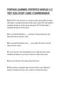 PORTAGE LEARNING STATISTICS MODULE 4 Z TEST 2026 STUDY GUIDE COMPREHENSIVE