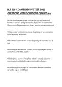 NUR 166 COMPREHENSIVE TEST 2026 QUESTIONS WITH SOLUTIONS GRADED A&plus;