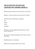 NUR 166 COMPREHENSIVE TEST 2026 QUESTIONS WITH SOLUTIONS GRADED A&plus;