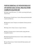 PORTHS ESSENTIALS OF PATHOPHYSIOLOGY 5TH EDITION 2026 ACTUAL PRACTICE PAPER COMPLETE SOLUTION SET
