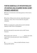 PORTHS ESSENTIALS OF PATHOPHYSIOLOGY 5TH EDITION 2026 EXAMPREP REVIEW SCRIPT DETAILED ANSWER KEY