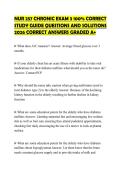NUR 257 CHRONIC EXAM 3 100&percnt; CORRECT STUDY GUIDE QUESTIONS AND SOLUTIONS 2026 CORRECT ANSWERS GRADED A&plus;