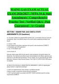 MAINE GAS EXAM ACTUAL EXAM 2026&sol;2027 &vert; NFPA 54 & State Amendments &vert; Comprehensive Practice Test &vert; Verified Q&A &vert; Pass Guaranteed - A&plus; Graded