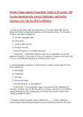 Florida Claims Adjuster Exam Study Guide &lpar;6-20 License&rpar;- 206 Practice Questions with Answers&comma; Rationales&comma; and Florida Insurance Law Tips for 2026 Certification&period;pdf