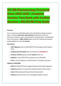 ATI RN Pharmacology Proctored Exam 2025&ndash;2026 &vert; Complete Practice Test Bank with Verified Answers &vert; NCLEX-RN Prep Guide