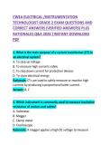 CWEA Electrical Technologist Exam Questions and Answers