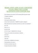 MEDICATION AIDE STATE CERTIFIED  EXAM 2 PRACTICE GUIDE  QUESTIONS AND ANSWERS 2026 