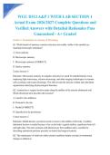 WGU D312 A&P 1 WITH LAB SECTION 1 Actual Exam 2026&sol;2027 Complete Questions and Verified Answers with Detailed Rationales Pass Guaranteed - A&plus; Graded