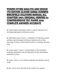 POWER SYSTEM ANALYSIS AND DESIGN 7TH EDITION GLOVER SARMA OVERBYE BIRCHFIELD SOLUTIONS MANUAL ALL CHAPTERS 100&percnt; ORIGINAL VERIFIED A&plus; COMPREHENSIVE TEST PAPER 2026 COMPLETE ANSWERS ACCURATE