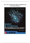 Test bank for Basic and Clinical Pharmacology 14th Edition with test questions and answers graded A&plus;