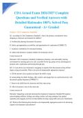 CDA Actual Exam 2026&sol;2027 Complete Questions and Verified Answers with Detailed Rationales 100&percnt; Solved Pass Guaranteed - A&plus; Graded
