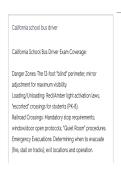 California school bus driver ACTUAL EXAM ALL QUESTIONS AND CORRECT ANSWERS LATEST UPDATE THIS YEAR-JUST RELEASED&period;pdf