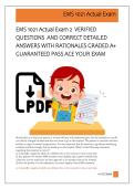 EMS 1021 Actual Exam 2  VERIFIED  QUESTIONS  AND CORRECT DETAILED   ANSWERS WITH RATIONALES GRADED A&plus;  GUARANTEED PASS ACE YOUR EXAM   