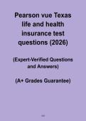 Pearson VUE Texas Life and Health Insurance Test Questions &ndash; Exam Prep Study Guide