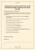 Nevada Business and Law Exam ACTUAL Exam ALL 200 QUESTIONS AND CORRECT ANSWERS LATEST UPDATE THIS YEAR&period;pdf