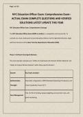 NYC Education Officer Exam Comprehensive Exam&ndash;ACTUAL EXAM COMPLETE QUESTIONS AND VERIFIED SOLUTIONS LATEST UPDATE THIS YEAR