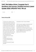 TNCC 9th Edition EXAM&comma; Complete Test &vert;&vert; Questions and Answers &lpar;Verified Answers&rpar; &lpar;Latest Update 2026&rpar; UPDATE&excl;&excl; TNCC 9th ed
