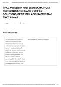TNCC 9th Edition Final Exam EXAM&comma; MOST TESTED QUESTIONS AND VERIFIED SOLUTIONS&lowbar;GET IT 100- ACCURATE&excl;&excl; 2026&excl;&excl; TNCC 9th edi&period; 