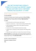 WGU D677 ELEMENTARY LITERACY CURRICULUM Actual Exam 2026&sol;2027 Complete Questions and Verified Answers with Detailed Rationales Pass Guaranteed - A&plus; Graded