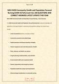 WGU D450 Community Health and Population-Focused Nursing EXAM ACTUAL Exam ALL 200 QUESTIONS AND CORRECT ANSWERS LATEST UPDATE THIS YEAR