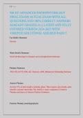 NR 507 Advanced Pathophysiology Final Exam &vert; Verified Questions and Answers Graded A&plus; &vert; Latest 2026-2027 Complete Version with Expert Solutions