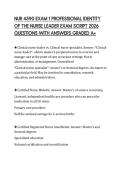 NUR 4590 EXAM 1 PROFESSIONAL IDENTITY OF THE NURSE LEADER EXAM SCRIPT 2026 QUESTIONS WITH ANSWERS GRADED A&plus;