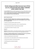Florida Underground Utility Contractor Exam ACTUAL Exam ALL 300 QUESTIONS AND CORRECT ANSWERS LATEST UPDATE THIS YEAR