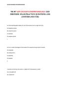 NR 507 Advanced Pathophysiology Midterm Exam Practice Questions and Answers &vert; Verified Solutions Graded A&plus; &vert; Latest 2026 Complete Version