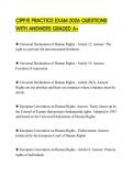 CIPP&sol;E PRACTICE EXAM 2026 QUESTIONS WITH ANSWERS GRADED A&plus;