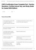 CRCR Certification Exam Complete Test &comma; Practice Questions&comma; Verified Answer Key&comma; and Study Guide for &lpar;Latest 2026 Edition&rpar;