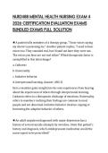 NUR2488 MENTAL HEALTH NURSING EXAM 4 2026 CERTIFICATION EVALUATION EXAMS BUNDLED EXAMS FULL SOLUTION