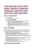 2026&sol;2027 Elite Test Bank&colon; deWit's Medical-Surgical Nursing Concepts & Practice &lpar;3rd Edition&rpar;