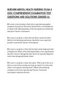 NUR2488 MENTAL HEALTH NURSING EXAM 4 2026 COMPREHENSIVE EXAMINATION TEST QUESTIONS AND SOLUTIONS GRADED A&plus;